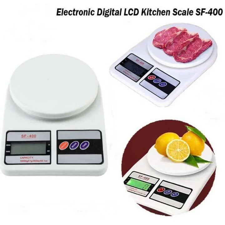 SF-400 Kitchen Weight Scale upto 10kg With Cell & Light | Weight Scale Portable | Digital Food Weight Scale For Baking & Cooking